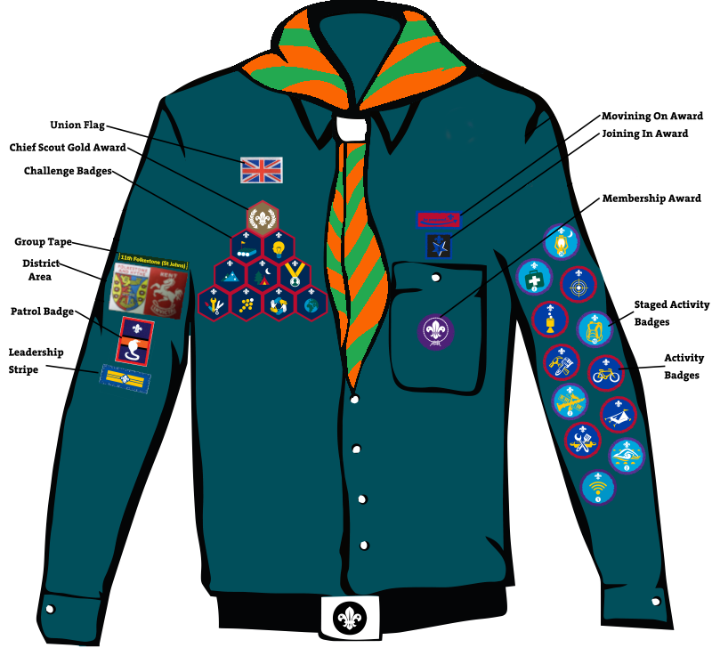Scouts Badge Placement 11th Folkestone Scout Group